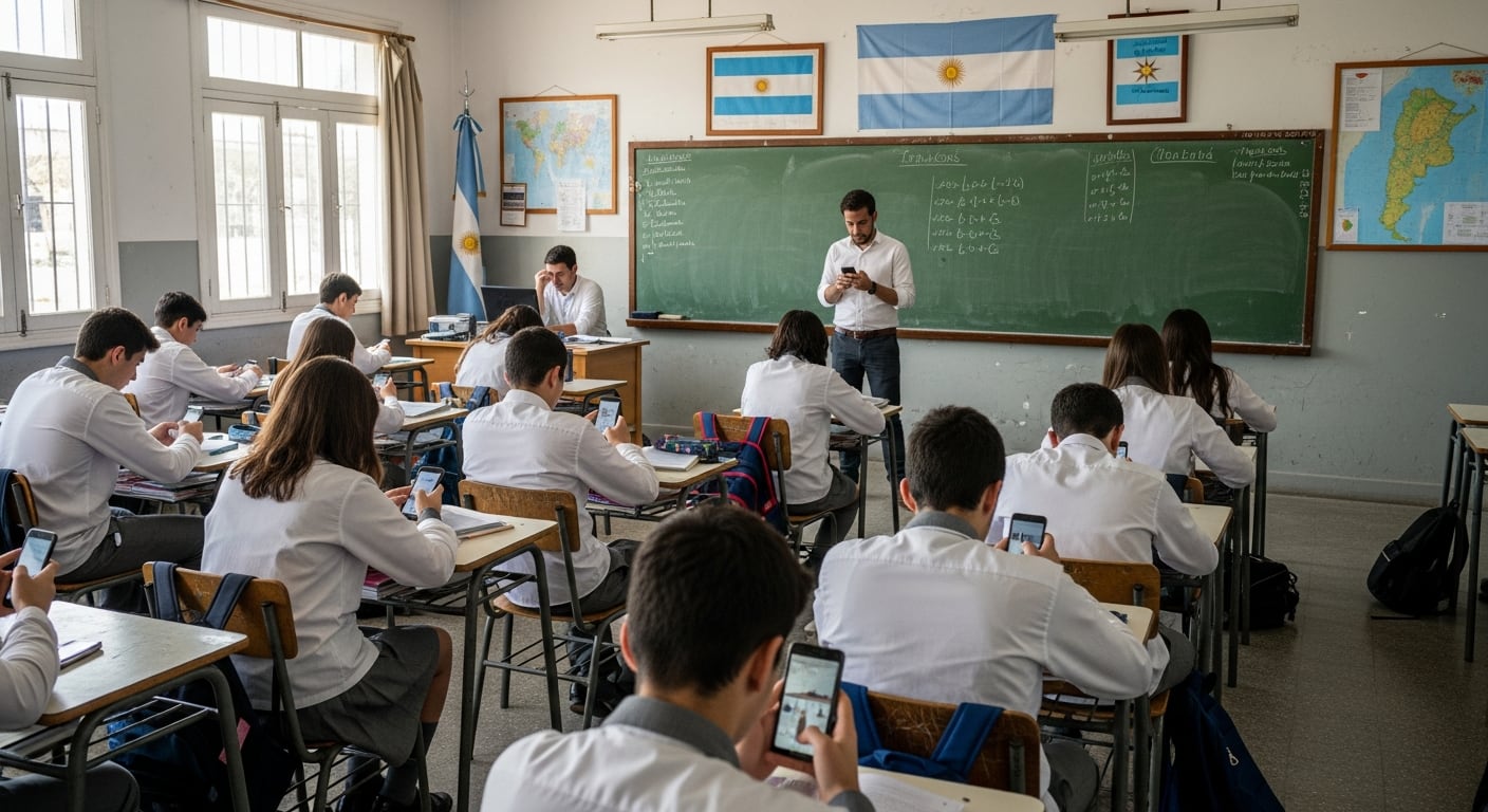 No se trata solo de sacar pantallas del aula, sino de reconstruir condiciones para enseñar y aprender (Imagen ilustrativa Infobae)