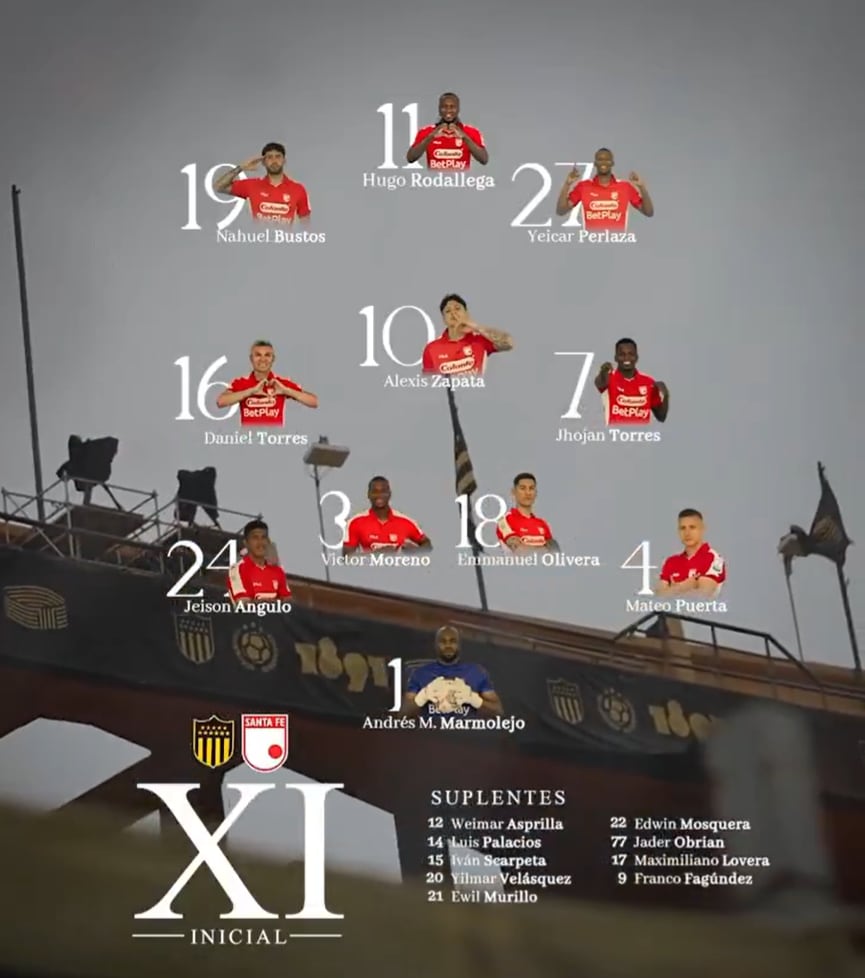 Santa Fe enfrenta o Peñarol em Montevidéu, pela Copa Libertadores - crédito Santa Fe
