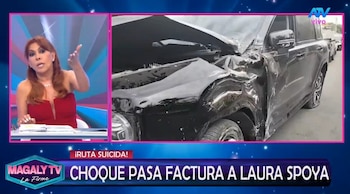 Magaly Medina asegura que Laura Spoya deberá asumir más de US$ 20 mil entre deducibles, penalidades y multas. Captura: Magaly TV La Firme.