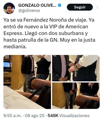 El senador fue captado tras