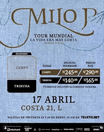 Milo J vuelve a Perú: