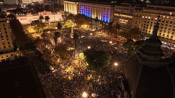 Indio Solari - Plaza de Mayo - drone