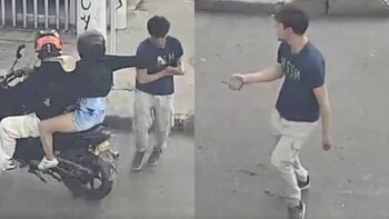 Le intentan robar el celular,