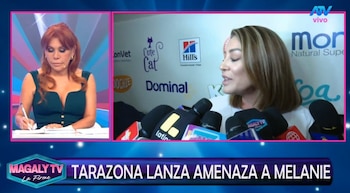 Karla Tarazona rompe su silencio sobre la hija de Christian Domínguez: “No le tengo miedo a nadie”. Captura: Magaly TV La Firme.