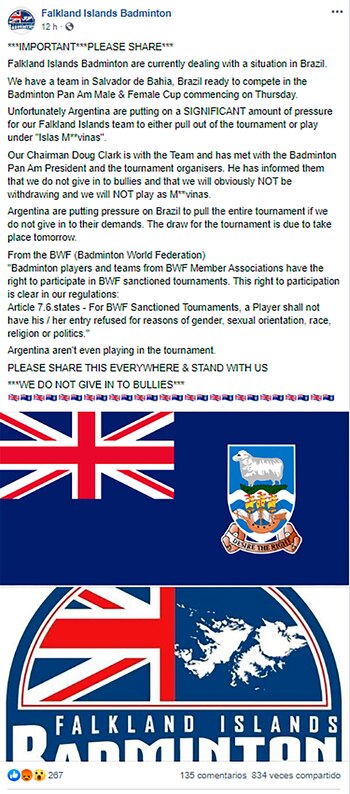 La acusación en redes sociales