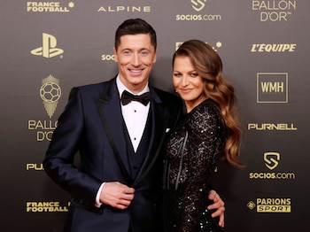 Robert Lewandowski y su esposa