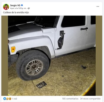Sergio VG había denunciado vandalismo