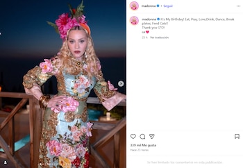 Madonna celebró sus 68 años en Grecia con sus hijos y su novio