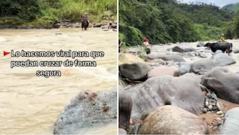 Los habitantes de la vereda El Llavero en Urrao solicitan la construcción de un puente sobre el río Penderisco - crédito Captura de video