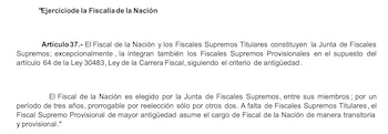 Vigente Ley Orgánica del Ministerio Público.