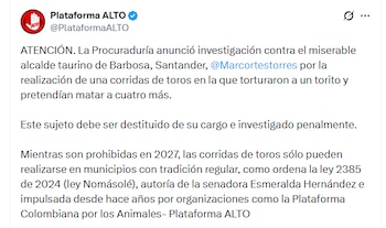 - crédito @PlataformaALTO/X
