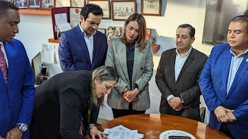 Seis de los trece senadores