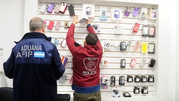 Efectivos trabajando en los allanamientos