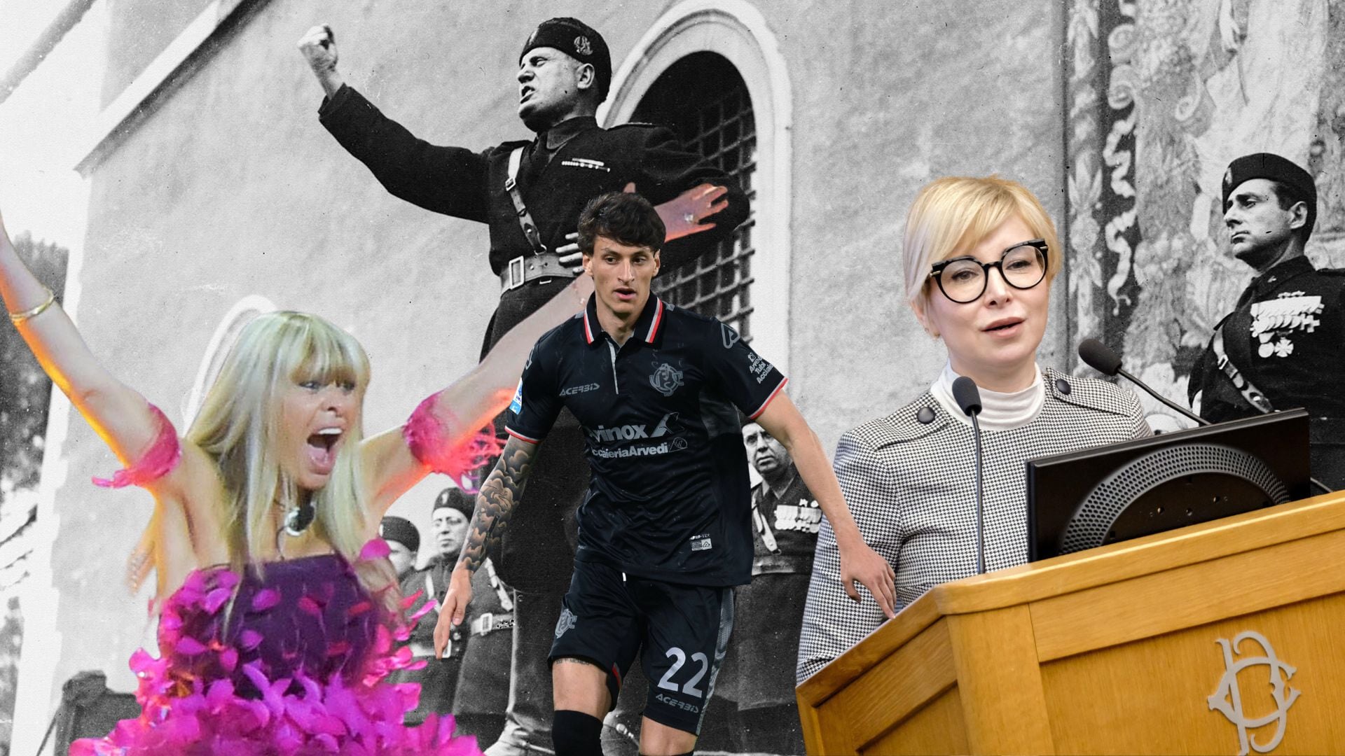 Los descendientes de Benito Mussolini (MONTAJE INFOBAE).