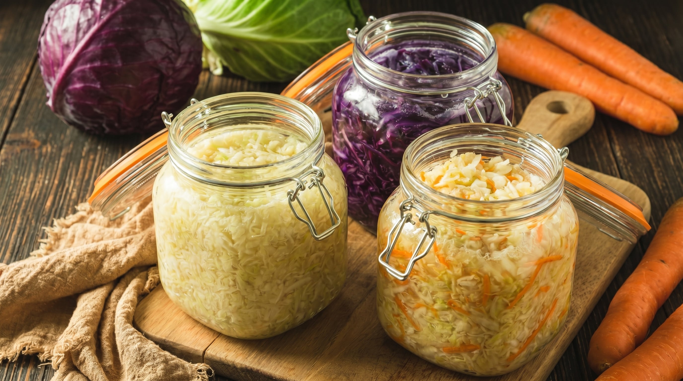 La col fermentada aporta probióticos naturales y vitamina C, y se asocia con una microbiota más diversa y menos hinchazón. (Imagen Ilustrativa Infobae)