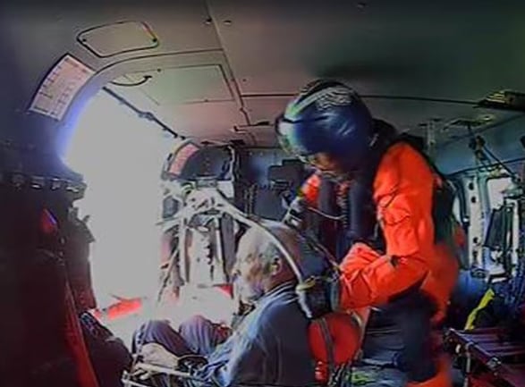 Sin la colaboración de excursionistas que estaban en la zona, los rescatistas no habrían llegado a tiempo (U.S. Coast Guard)