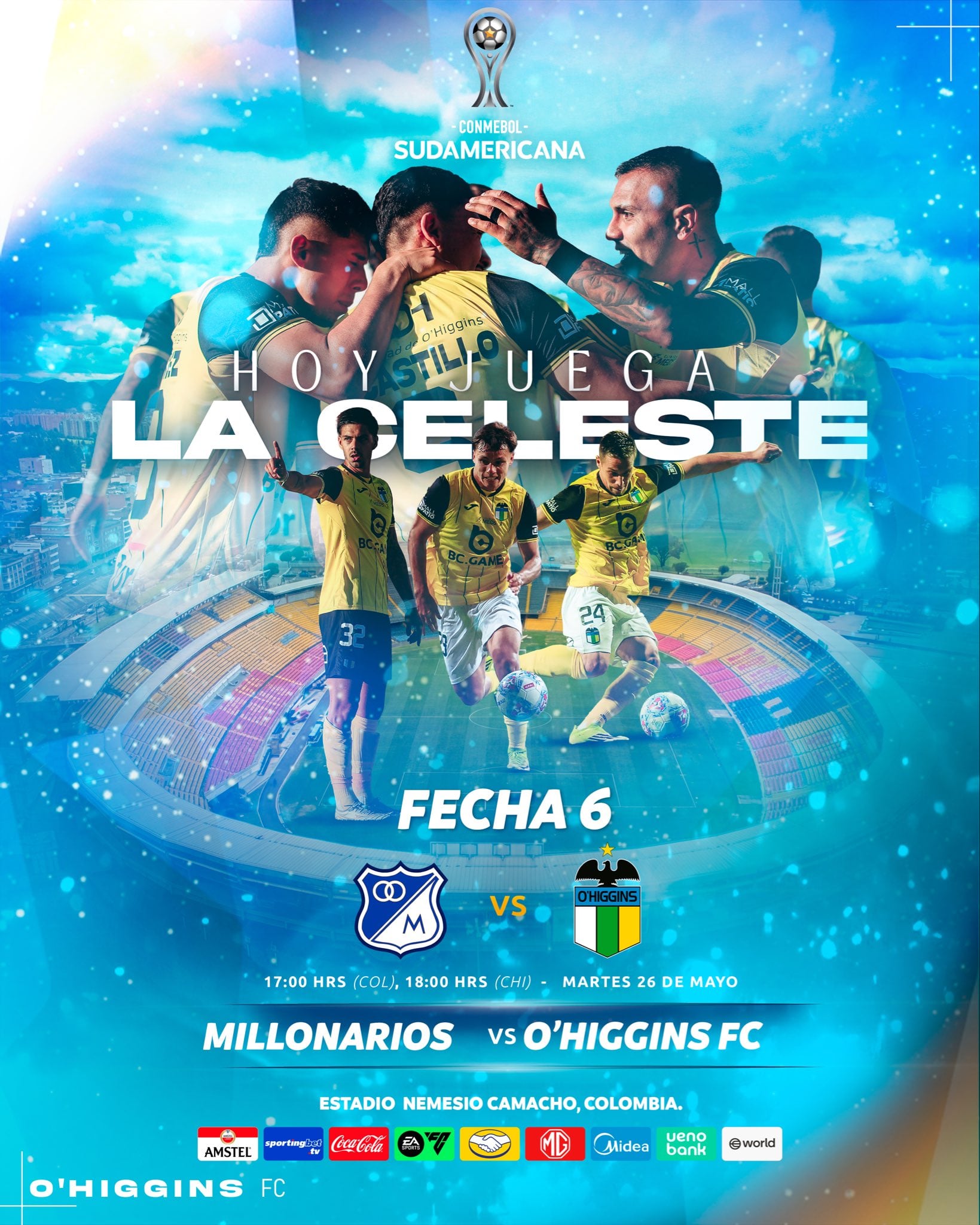 El cuadro chileno debe ganar su partido para pasar a la siguiente fase de la Copa Sudamericana-crédito @OHigginsoficial/X