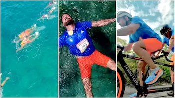 Pablo Montero sorprende al hacer triatlón como guía de persona ciega tras polémicas por alcoholismo
