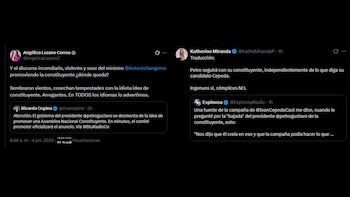 Angélica Lozano y Katherine Miranda cuestionaron el retiro de la constituyente y advirtieron que el oficialismo no ha abandonado realmente esa propuesta - crédito Katherine Miranda y Angélica Lozano/X