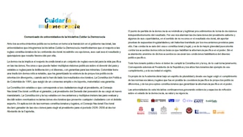 Esta es la carta de las 13 universidades que se adhirieron a la causa Cuidar la Democracia, frente a la coyuntura política actual - crédito suministrado a Infobae