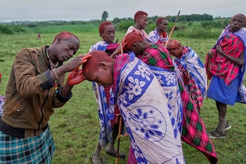 Niños de la tribu masái