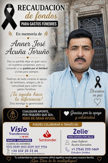 La familia de Amner Acuña solicita el apoyo de la comunidad y la diáspora nicaragüense para costear la repatriación de sus restos.