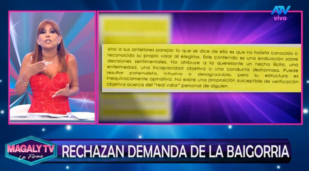 Magaly Medina celebra decisión judicial y resalta defensa de la libertad de expresión: “Una lección de ética profesional”. Captura: Magaly TV La Firme.