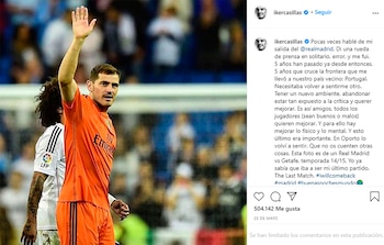 El posteo de Casillas en