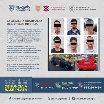 Así fue la persecución y balacera en la México-Toluca que terminó en la detención de seis personas