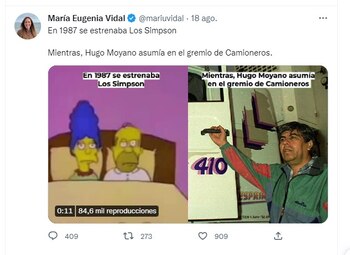 Tuit de María Eugenia Vidal