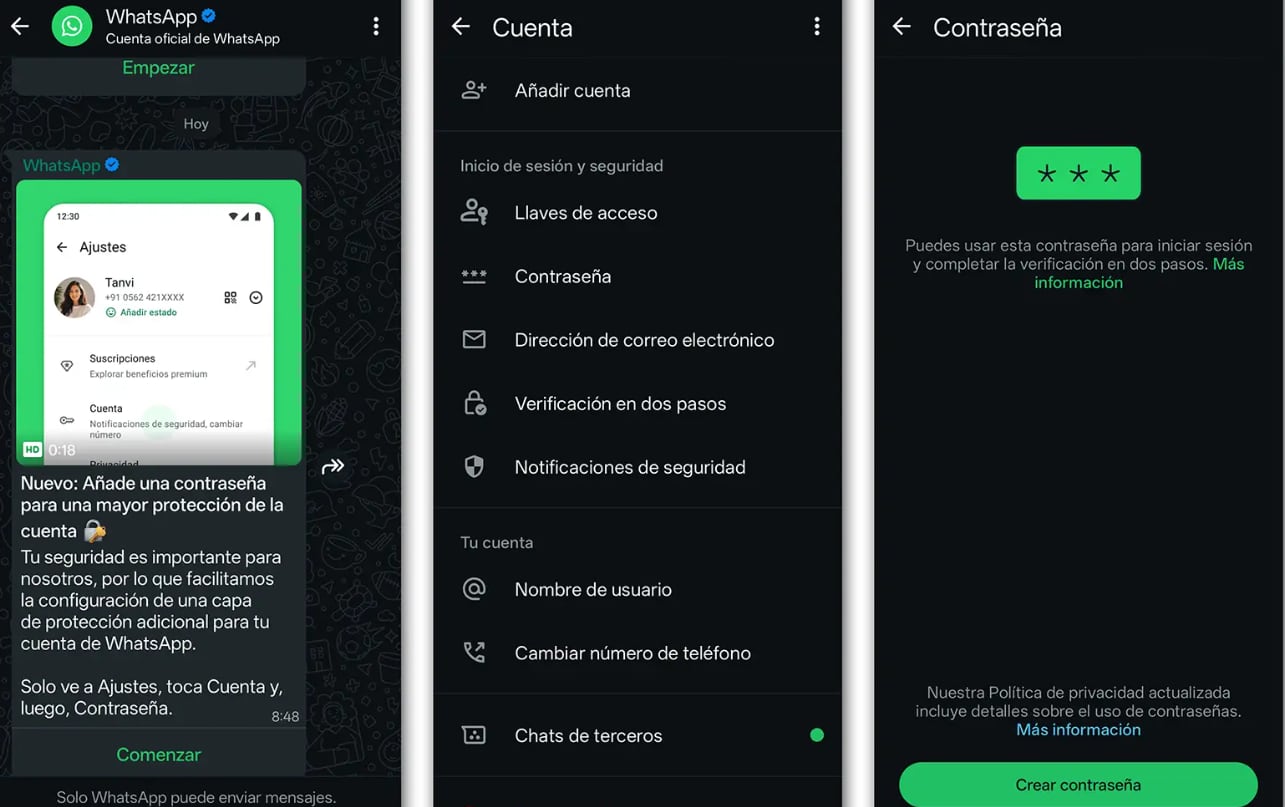 WhatsApp ahora añade una nueva capa de seguridad al permitir las contraseñas.