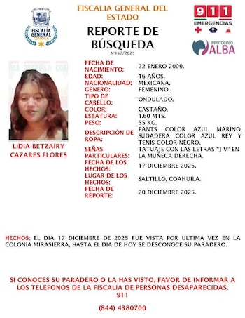 La menor de edad fue