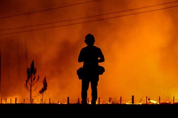 Rodrigo Abd durante los incendios