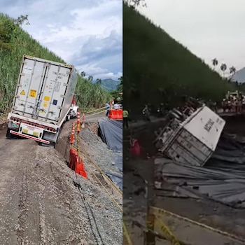 La carretera no resistió el
