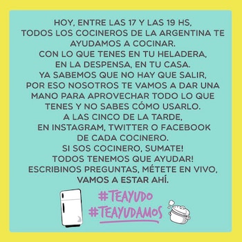 Así lo comunicaron los cocineros