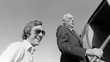 Mark Thatcher y su padre,