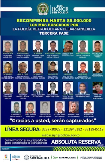 Cartel Buscados Barranquilla 3