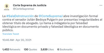 En 2021 la Corte Suprema