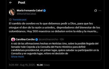 María Fernanda Cabal arremetió en