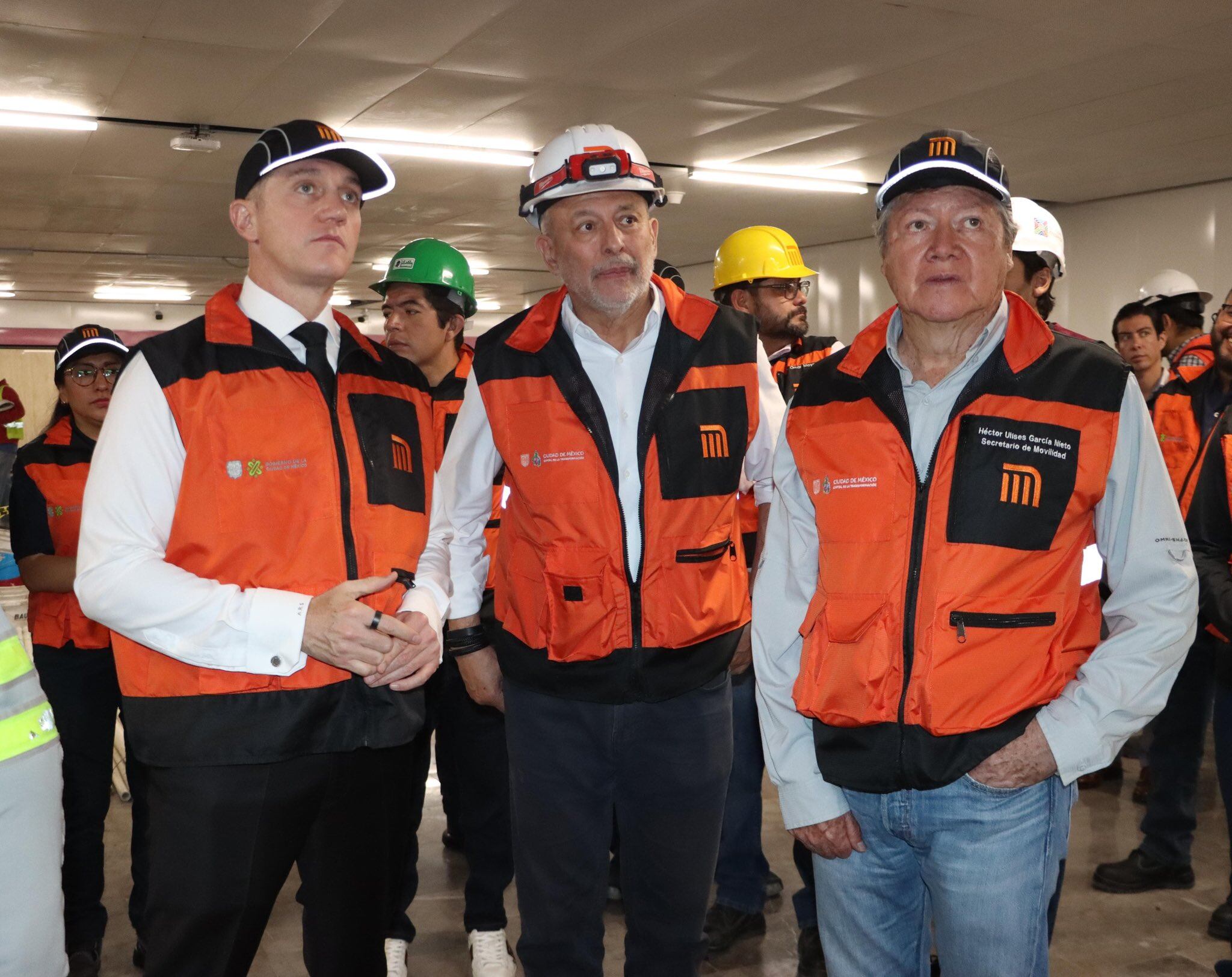 Adrián Rubalcava, director del STC, informó sobre los avances en el tramo faltante de la Línea 1 del Metro de la Ciudad de México. Foto: X/@HectorUlisesGN.
