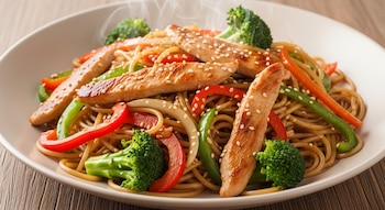 La receta de tallarines orientales