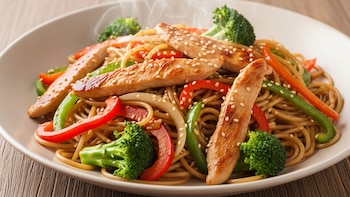 Receta de tallarines orientales con