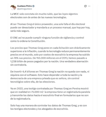 El presidente Gustavo Petro también