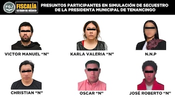 Algunos de los señalados enfrentan imputaciones por extorsión, delito que, de acuerdo con la legislación aplicable, puede alcanzar hasta 25 años de prisión. (Crédito: @FiscaliaEdomex)