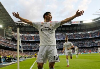 El colombiano celebra de esa