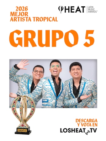 Grupo 5 y Corazón Serrano representarán a Perú en la categoría Mejor Artista Tropical.