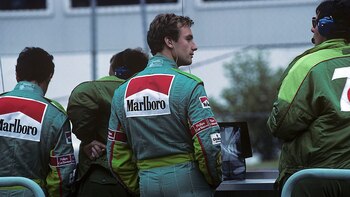 Bertrand Gachot durante el GP