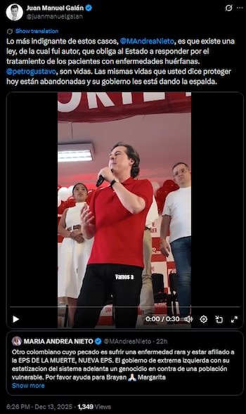 Juan Manuel Galán se despachó