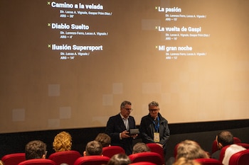 El director del FIC.UBA, Marcelo Altmark, planteó la meta de conectar la producción de Lucas Vignale con las nuevas generaciones de cineastas (Foto: FIC.UBA)
