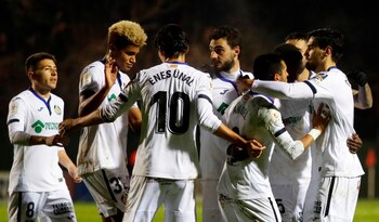 El delantero del Getafe, Ángel